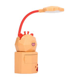 Night Lamp Desk Light LED 5V 3W Gooseneck USB Charging Deer Figurine for Home Table YC-5802 Orange - Front View