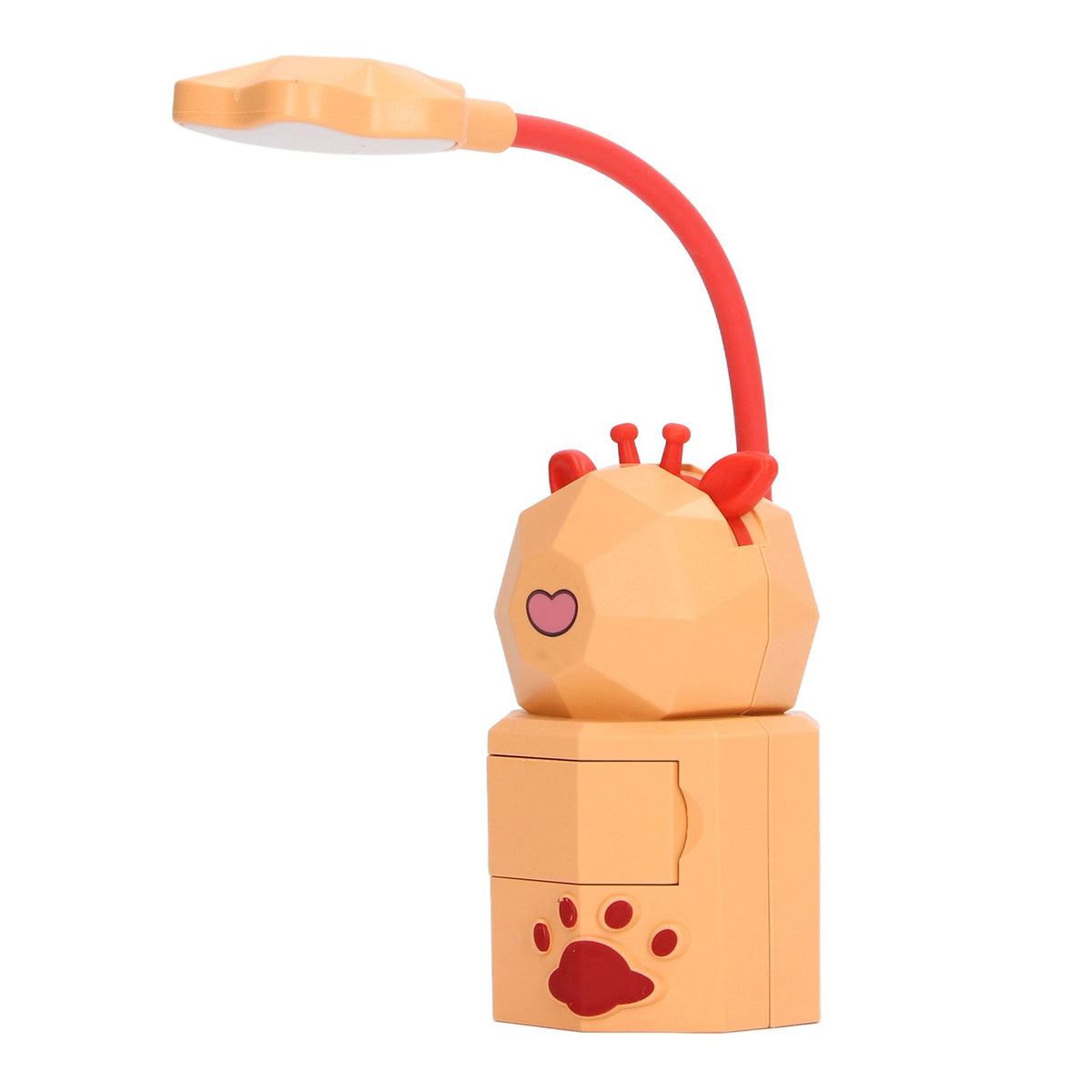Night Lamp Desk Light LED 5V 3W Gooseneck USB Charging Deer Figurine for Home Table YC-5802 Orange