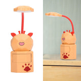 Night Lamp Desk Light LED 5V 3W Gooseneck USB Charging Deer Figurine for Home Table YC-5802 Orange