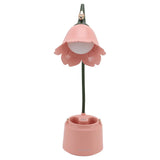 5V 3W Table Lamp USB Flowers and Birds Designed Folding Energy Saving Eye Protection Reading Light for Bedroom GL562 Pink - Front View
