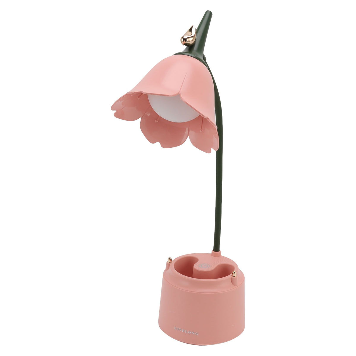 5V 3W Table Lamp USB Flowers and Birds Designed Folding Energy Saving Eye Protection Reading Light for Bedroom GL562 Pink
