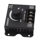 LED Dimmer Single Channel PWM Lighting Stepless Dimming Controller for 5050 3528 Single Color Light Strips DC 12V‑24V 30A