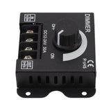 LED Dimmer Single Channel PWM Lighting Stepless Dimming Controller for 5050 3528 Single Color Light Strips DC 12V‑24V 30A - Top-Down View
