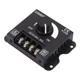 LED Dimmer Single Channel PWM Lighting Stepless Dimming Controller for 5050 3528 Single Color Light Strips DC 12V‑24V 30A - 45-Degree Angle