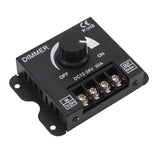 LED Dimmer Single Channel PWM Lighting Stepless Dimming Controller for 5050 3528 Single Color Light Strips DC 12V‑24V 30A - Rear View