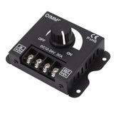 LED Dimmer Single Channel PWM Lighting Stepless Dimming Controller for 5050 3528 Single Color Light Strips DC 12V‑24V 30A - Low Angle