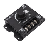 LED Dimmer Single Channel PWM Lighting Stepless Dimming Controller for 5050 3528 Single Color Light Strips DC 12V‑24V 30A