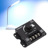 LED Dimmer Single Channel PWM Lighting Stepless Dimming Controller for 5050 3528 Single Color Light Strips DC 12V‑24V 30A