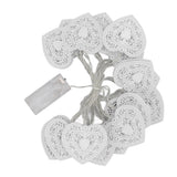 LED Love String Lights Iron 3 Meter Warm 20 Lamp Beads White Decoration Light for Valentine's Day Wedding - Front View