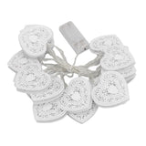 LED Love String Lights Iron 3 Meter Warm 20 Lamp Beads White Decoration Light for Valentine's Day Wedding - Top-Down View