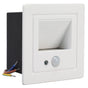 LED Corner Wall Lamp Recessed Warm White Iron Baking Varnish Body Induction Step Light for Stairway 85‑260V