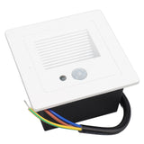 LED Corner Wall Lamp Recessed Warm White Iron Baking Varnish Body Induction Step Light for Stairway 85‑260V - Front View