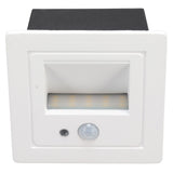 LED Corner Wall Lamp Recessed Warm White Iron Baking Varnish Body Induction Step Light for Stairway 85‑260V - Top-Down View