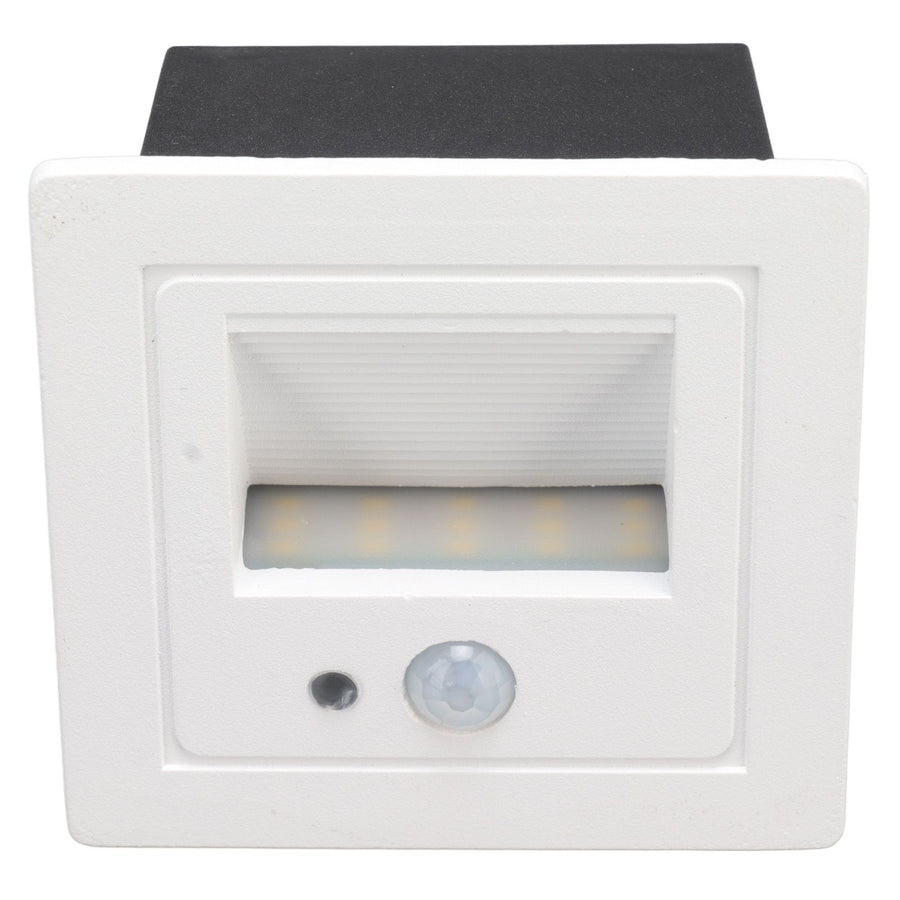 LED Corner Wall Lamp Recessed Warm White Iron Baking Varnish Body Induction Step Light for Stairway 85‑260V