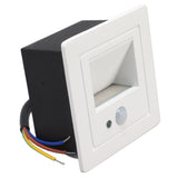 LED Corner Wall Lamp Recessed Warm White Iron Baking Varnish Body Induction Step Light for Stairway 85‑260V - 45-Degree Angle