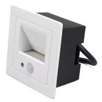 LED Corner Wall Lamp Recessed Warm White Iron Baking Varnish Body Induction Step Light for Stairway 85‑260V
