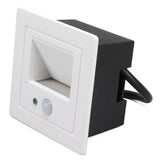 LED Corner Wall Lamp Recessed Warm White Iron Baking Varnish Body Induction Step Light for Stairway 85‑260V - Rear View