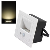 LED Corner Wall Lamp Recessed Warm White Iron Baking Varnish Body Induction Step Light for Stairway 85‑260V - Extra Image