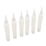6 Pcs LED Taper Candles Smokeless Reusable Warm Light Long Strip Candle Lights for Parties Weddings Family Gatherings - Rear View