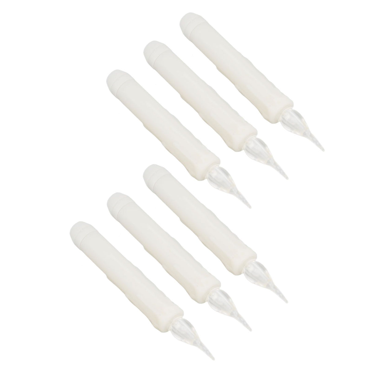 6 Pcs LED Taper Candles Smokeless Reusable Warm Light Long Strip Candle Lights for Parties Weddings Family Gatherings