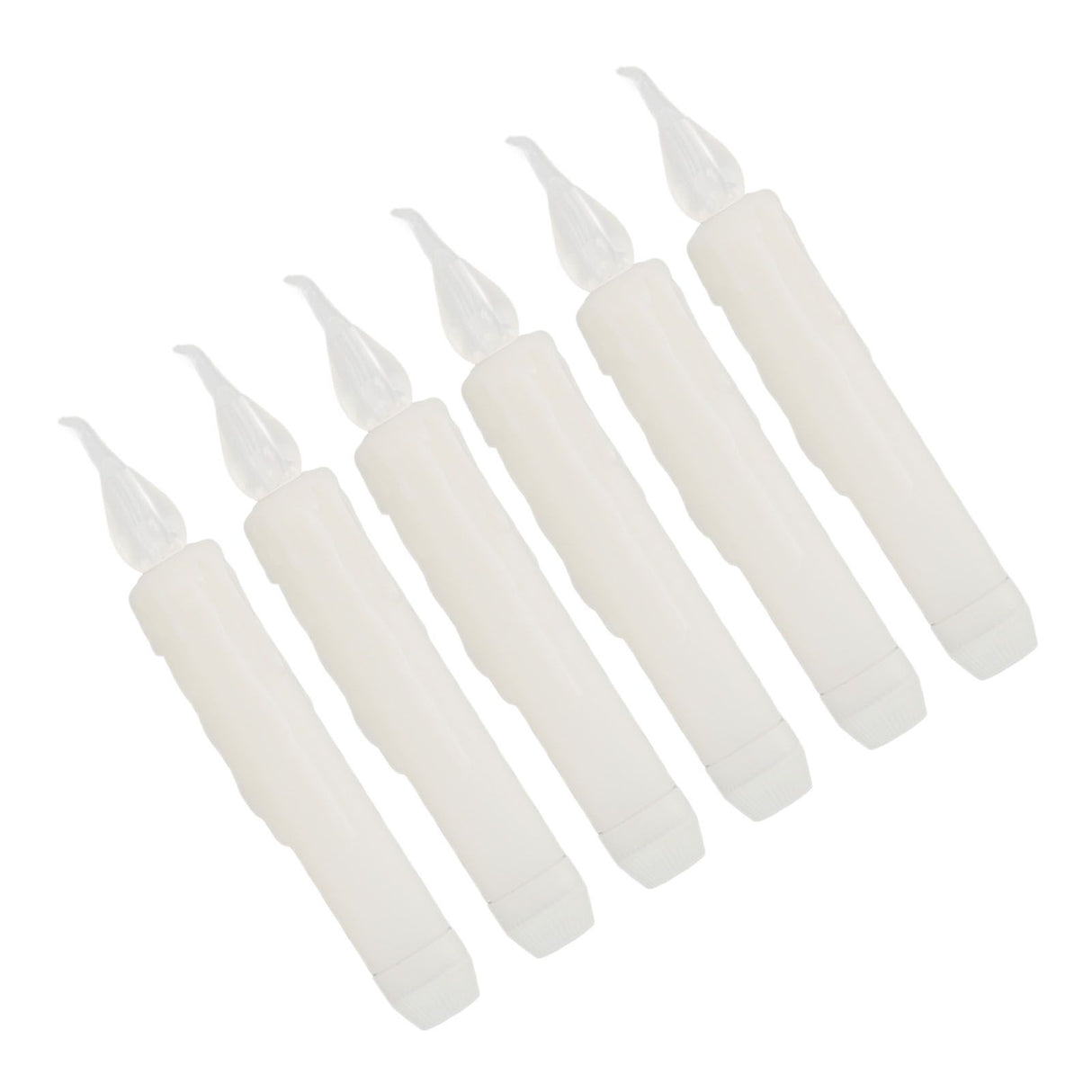 6 Pcs LED Taper Candles Smokeless Reusable Warm Light Long Strip Candle Lights for Parties Weddings Family Gatherings