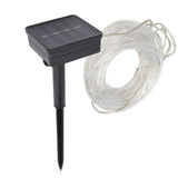 Solar Rope String Lights Waterproof High Brightness LED Solar String Lights for Garden Balcony Christmas Decoration Warm Light - Front View
