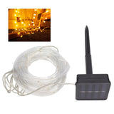Solar Rope String Lights Waterproof High Brightness LED Solar String Lights for Garden Balcony Christmas Decoration Warm Light - Extra Image