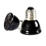 100W Ceramic Heating Lamp Non Luminous Pet Heating Light for Reptile Home 220V Black - Top-Down View