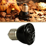100W Ceramic Heating Lamp Non Luminous Pet Heating Light for Reptile Home 220V Black - 45-Degree Angle