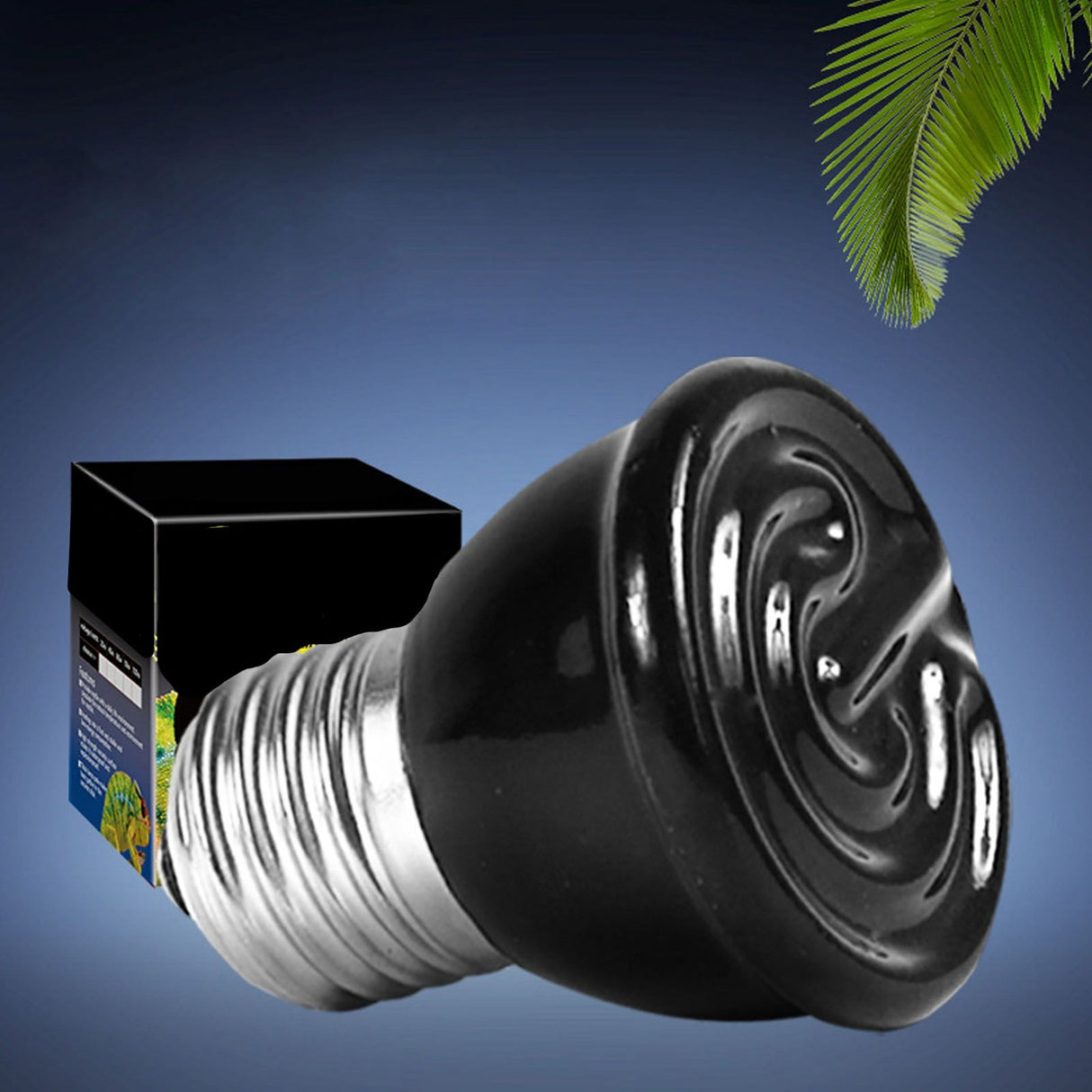 100W Ceramic Heating Lamp Non Luminous Pet Heating Light for Reptile Home 220V Black