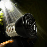 100W Ceramic Heating Lamp Non Luminous Pet Heating Light for Reptile Home 220V Black - Extra Image