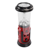 Radio Lantern Hand Crank USB Rechargeable Multi Functional AM FM Emergency Radio LED Flashlight for Camping Hiking Red - 45-Degree Angle