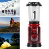 Radio Lantern Hand Crank USB Rechargeable Multi Functional AM FM Emergency Radio LED Flashlight for Camping Hiking Red - Extra Image