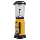 Radio Lantern Hand Crank USB Rechargeable Multi Functional AM FM Emergency Radio LED Flashlight for Camping Hiking Yellow - Side View