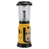 Radio Lantern Hand Crank USB Rechargeable Multi Functional AM FM Emergency Radio LED Flashlight for Camping Hiking Yellow - Top-Down View