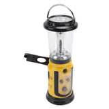 Radio Lantern Hand Crank USB Rechargeable Multi Functional AM FM Emergency Radio LED Flashlight for Camping Hiking Yellow - Close-Up Angle