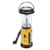 Radio Lantern Hand Crank USB Rechargeable Multi Functional AM FM Emergency Radio LED Flashlight for Camping Hiking Yellow