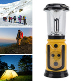 Radio Lantern Hand Crank USB Rechargeable Multi Functional AM FM Emergency Radio LED Flashlight for Camping Hiking Yellow - Extra Image