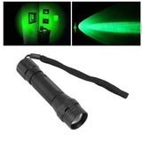 Green Light LED Flashlight Zoomable Portable Single Mode Green Hunting Light Flashlight for Observation Astronomy Camping