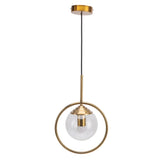 Ceiling Pendant Lamp E27/E26 Calibre Glass Iron Minimalist Style Hanging Pendant Light for Kitchens AC 85 to 265V - Front View