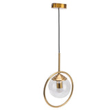 Ceiling Pendant Lamp E27/E26 Calibre Glass Iron Minimalist Style Hanging Pendant Light for Kitchens AC 85 to 265V - Side View