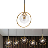 Ceiling Pendant Lamp E27/E26 Calibre Glass Iron Minimalist Style Hanging Pendant Light for Kitchens AC 85 to 265V - Extra Image