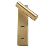 LED Wall Mounted Reading Light Simple Rechargeable Adjustable Angle Bedroom Wall Lamp for Hotel Bedroom 100V‑240V White Light - Top-Down View