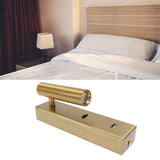 LED Wall Mounted Reading Light Simple Rechargeable Adjustable Angle Bedroom Wall Lamp for Hotel Bedroom 100V‑240V White Light
