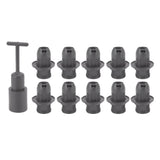 10PCS E14 Lamp Holder ABS with Sleeve High Temperature Resistant Light Socket Base for Home Black