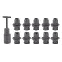 10PCS E14 Lamp Holder ABS with Sleeve High Temperature Resistant Light Socket Base for Home Black
