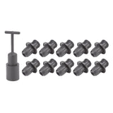 10PCS E14 Lamp Holder ABS with Sleeve High Temperature Resistant Light Socket Base for Home Black - Front View