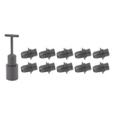 10PCS E14 Lamp Holder ABS with Sleeve High Temperature Resistant Light Socket Base for Home Black