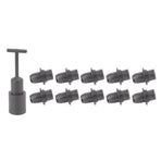 10PCS E14 Lamp Holder ABS with Sleeve High Temperature Resistant Light Socket Base for Home Black