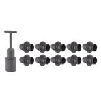10PCS E14 Lamp Holder ABS with Sleeve High Temperature Resistant Light Socket Base for Home Black